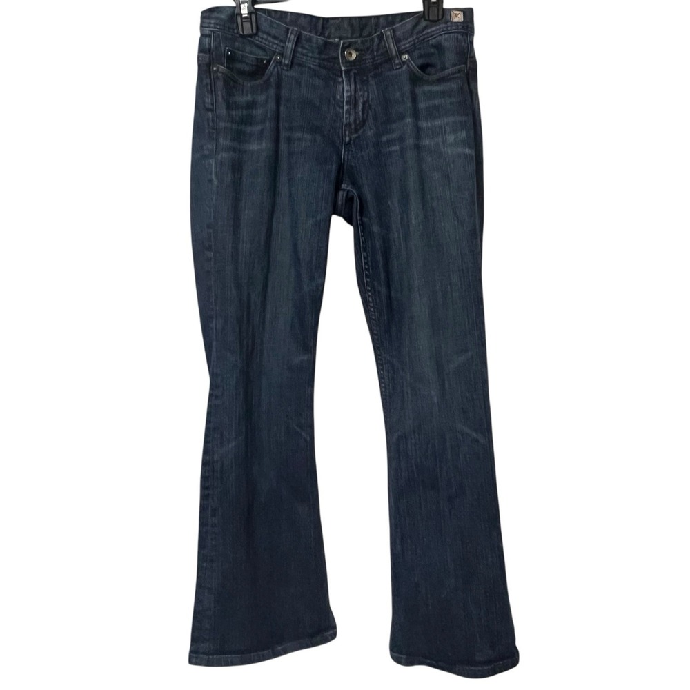 X2 Denim Laboratory Flare Leg Womens Jeans Size 10 Blue Stretch Y2K